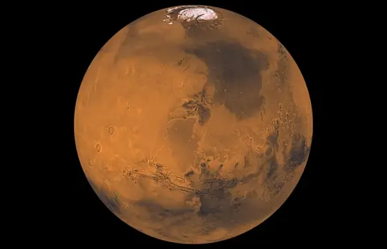 Planète Mars vue de l'espace