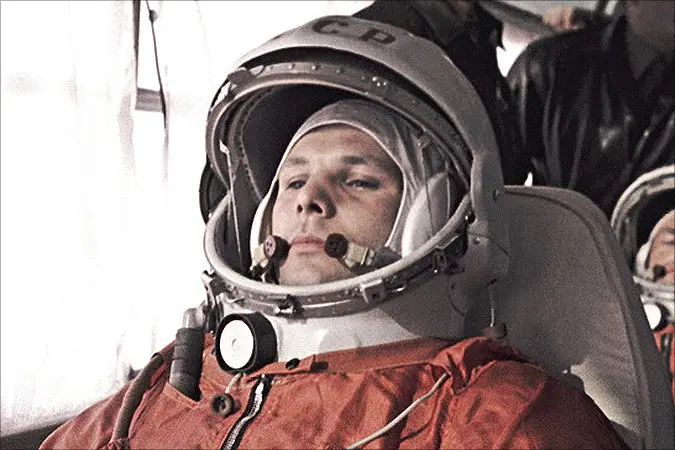 Youri Gagarine lors de la première mission habitée dans l'espace